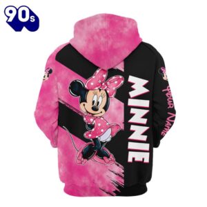Personalized Name Minnie Pattern Hoodie And Leggings Set