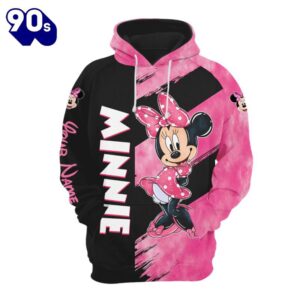 Personalized Name Minnie Pattern Hoodie And Leggings Set