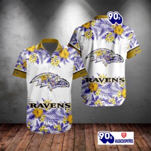 Personalized Name NFL Baltimore Ravens Special New Summer NFL Teams Hawaiian Shirt