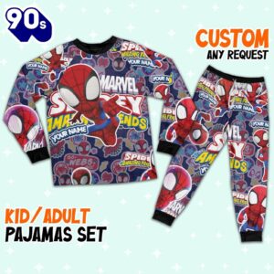 Personalized Name Spidey and His Amazing Friends Cute Pajamas - Family Disneyland Matching Pajamas Set