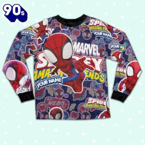 Personalized Name Spidey and His Amazing Friends Cute Pajamas - Family Disneyland Matching Pajamas Set 1 Personalized Name Spidey and His Amazing Friends Cute Pajamas - Family Disneyland Matching Pajamas Set
