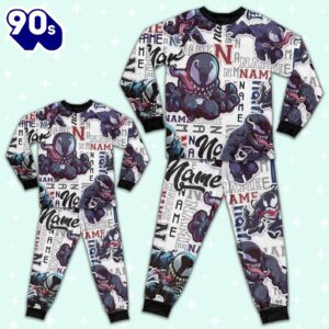 Personalized Name Spidey Man Friends Venom Comic Pajamas - Family Disneyland Matching Pajamas Set