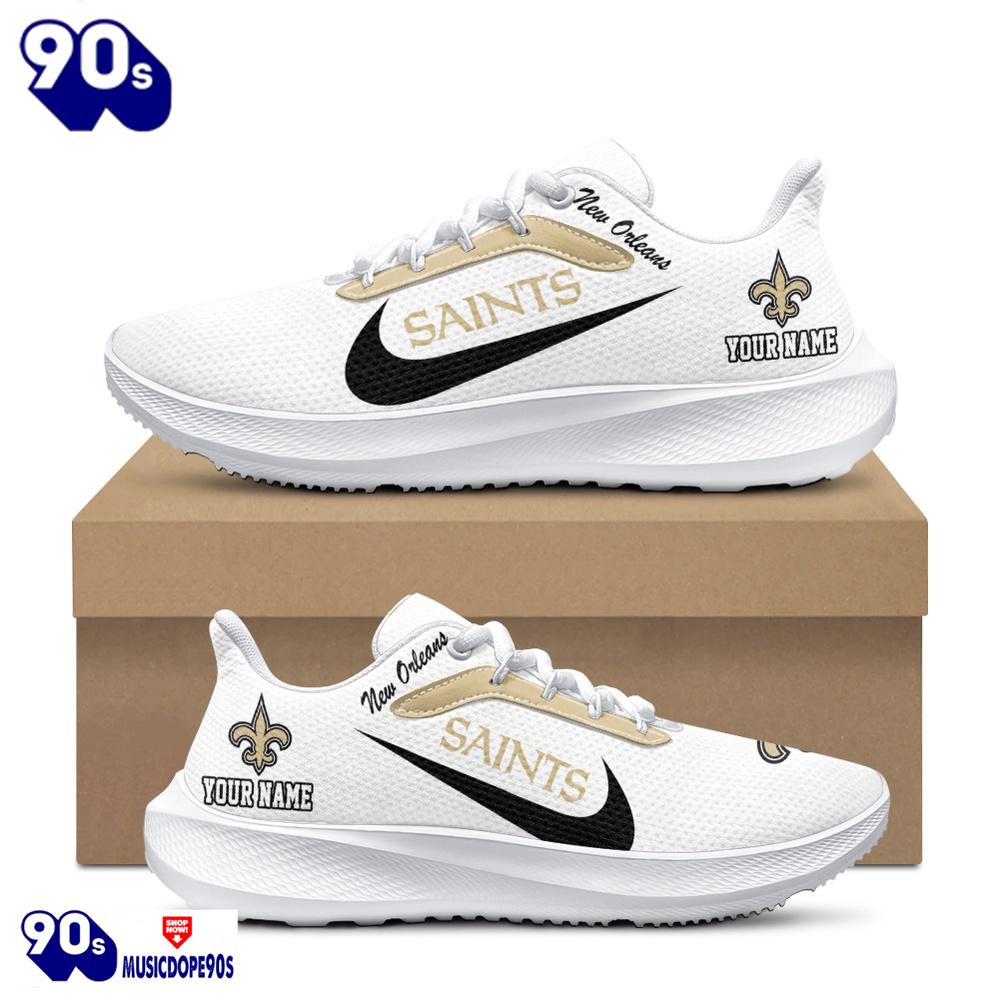 Personalized New Orleans Saints Nike Running Sneakers Personalized New Orleans Saints Nike Running Sneakers