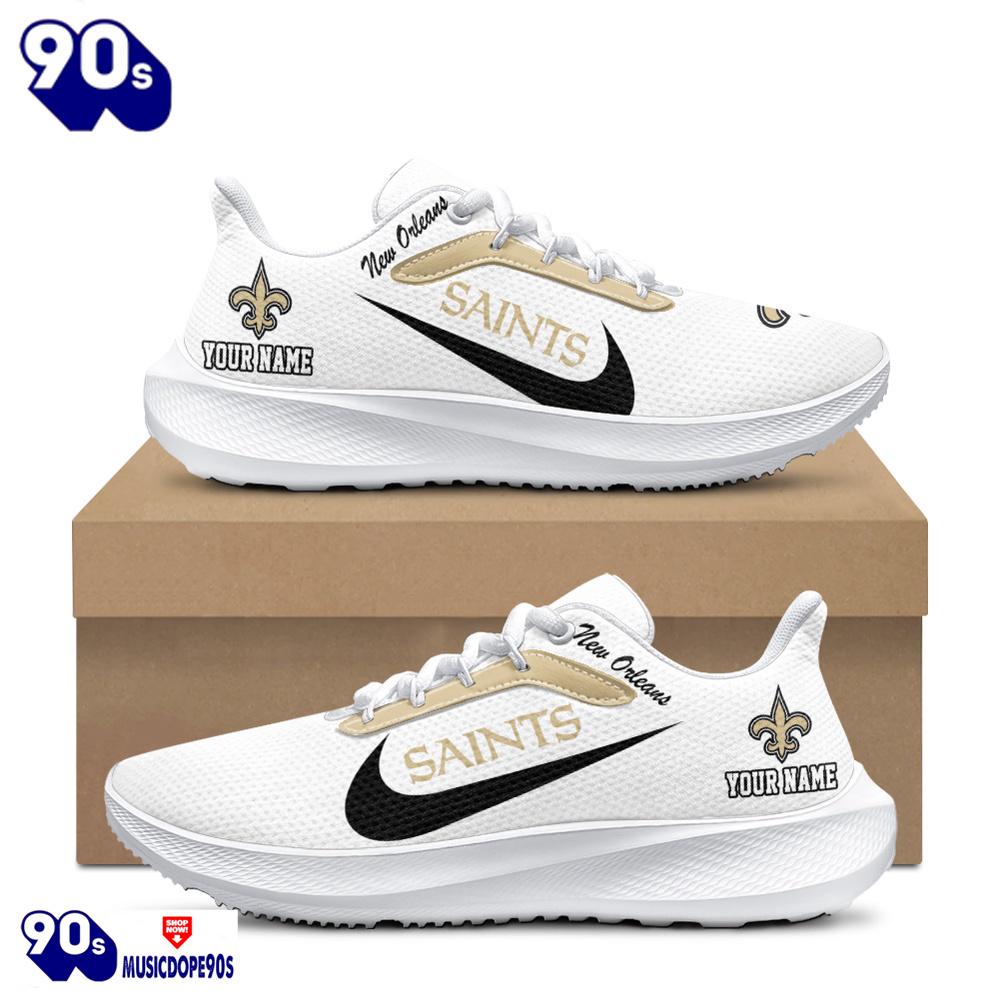 Personalized New Orleans Saints Nike Running Sneakers Personalized New Orleans Saints Nike Running Sneakers