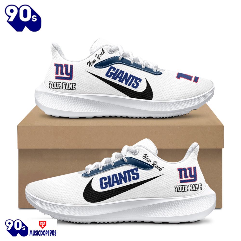 Personalized New York Giants Nike Running Sneakers Personalized New York Giants Nike Running Sneakers