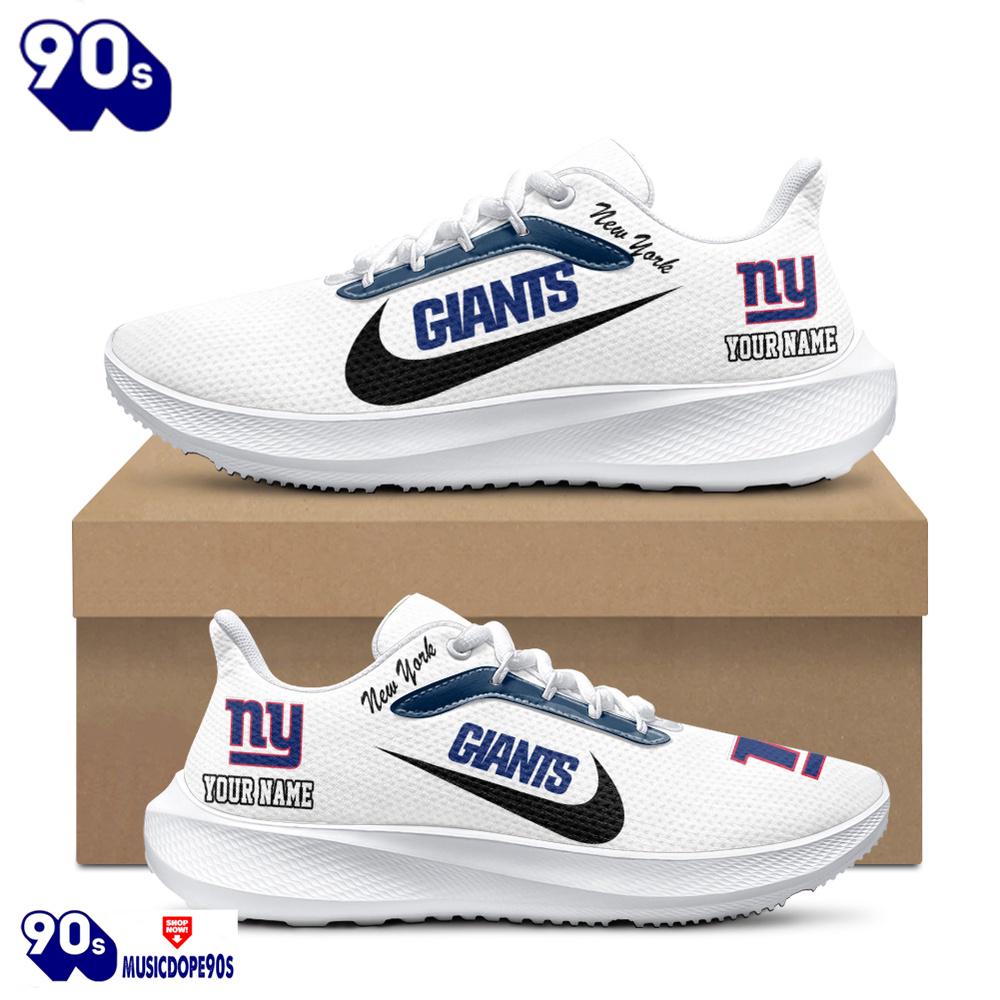 Personalized New York Giants Nike Running Sneakers Personalized New York Giants Nike Running Sneakers