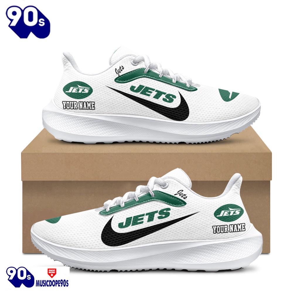 Personalized New York Jets Nike Running Sneakers Personalized New York Jets Nike Running Sneakers