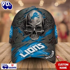 Personalized NFL Detroit Lions Skull Cap V2