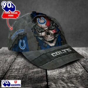 Personalized NFL Indianapolis Colts Skull Cap V3