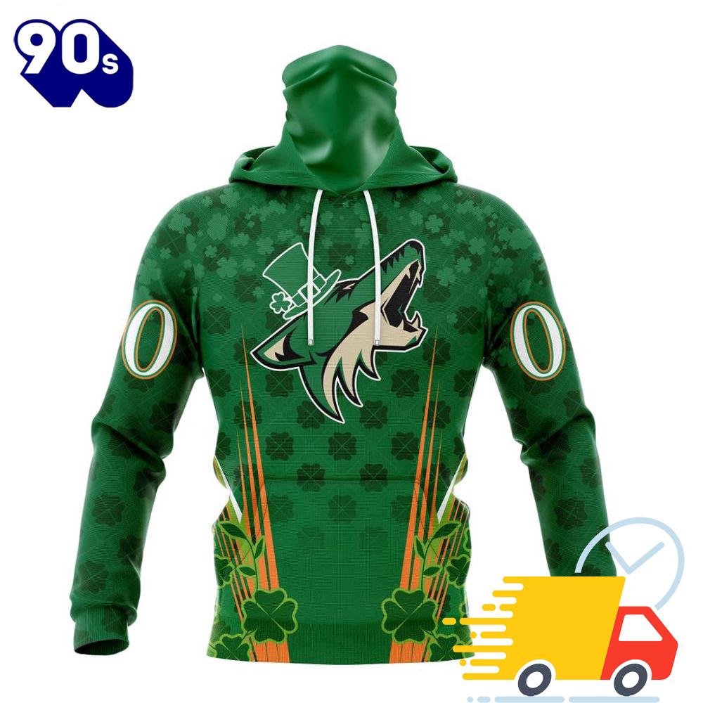 Personalized NHL Arizona Coyotes Full Green Design For St. Patrick's Day All Over Print Shirts Personalized NHL Arizona Coyotes Full Green Design For St. Patrick's Day All Over Print Shirts