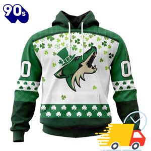 Personalized NHL Arizona Coyotes Special Design For St. Patrick Day All Over Print Shirts