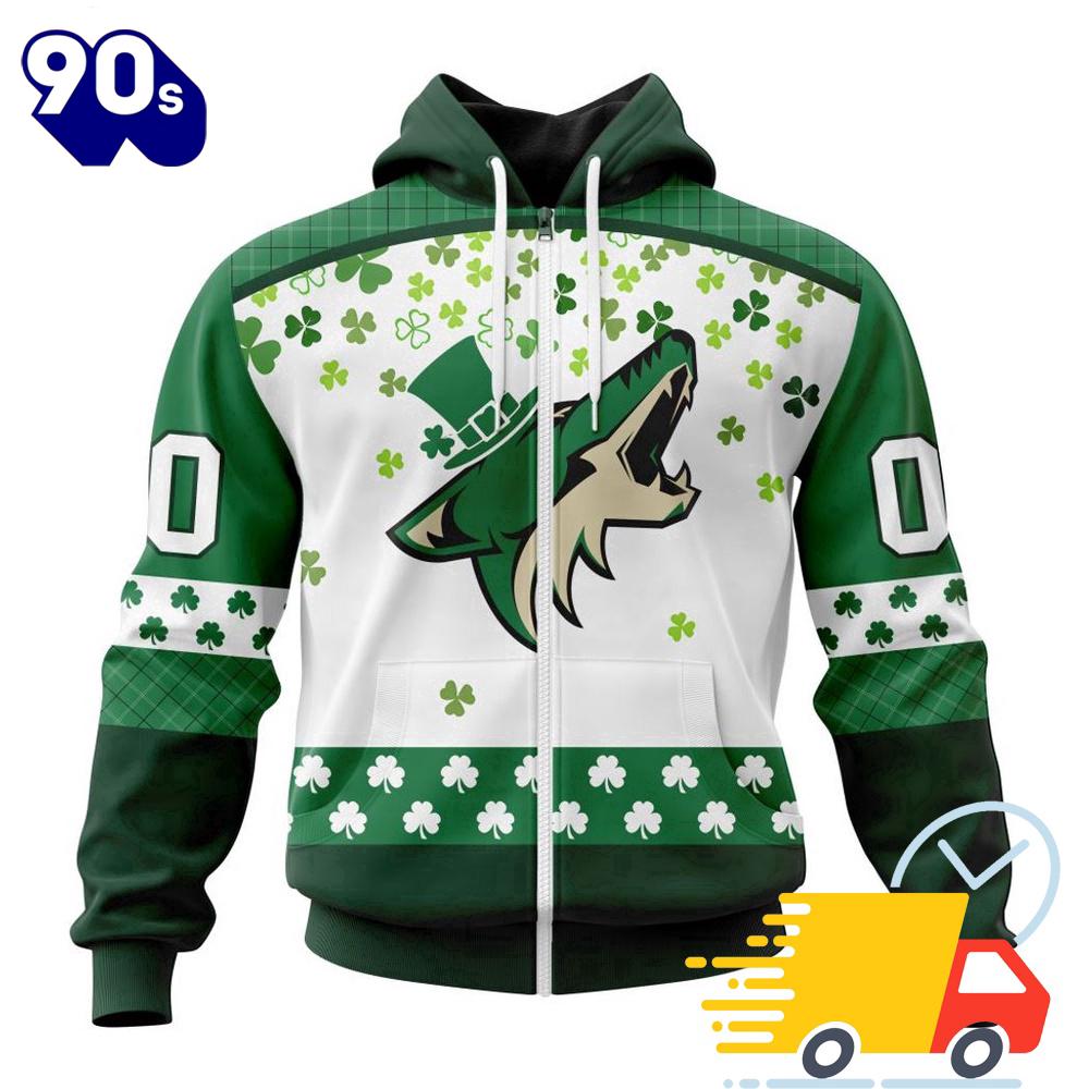 Personalized NHL Arizona Coyotes Special Design For St. Patrick Day All Over Print Shirts Personalized NHL Arizona Coyotes Special Design For St. Patrick Day All Over Print Shirts