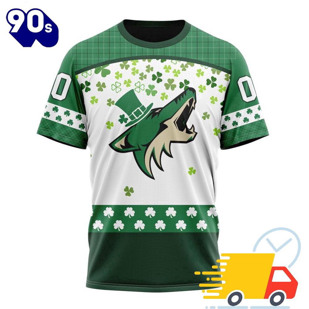 Personalized NHL Arizona Coyotes Special Design For St. Patrick Day All Over Print Shirts Personalized NHL Arizona Coyotes Special Design For St. Patrick Day All Over Print Shirts