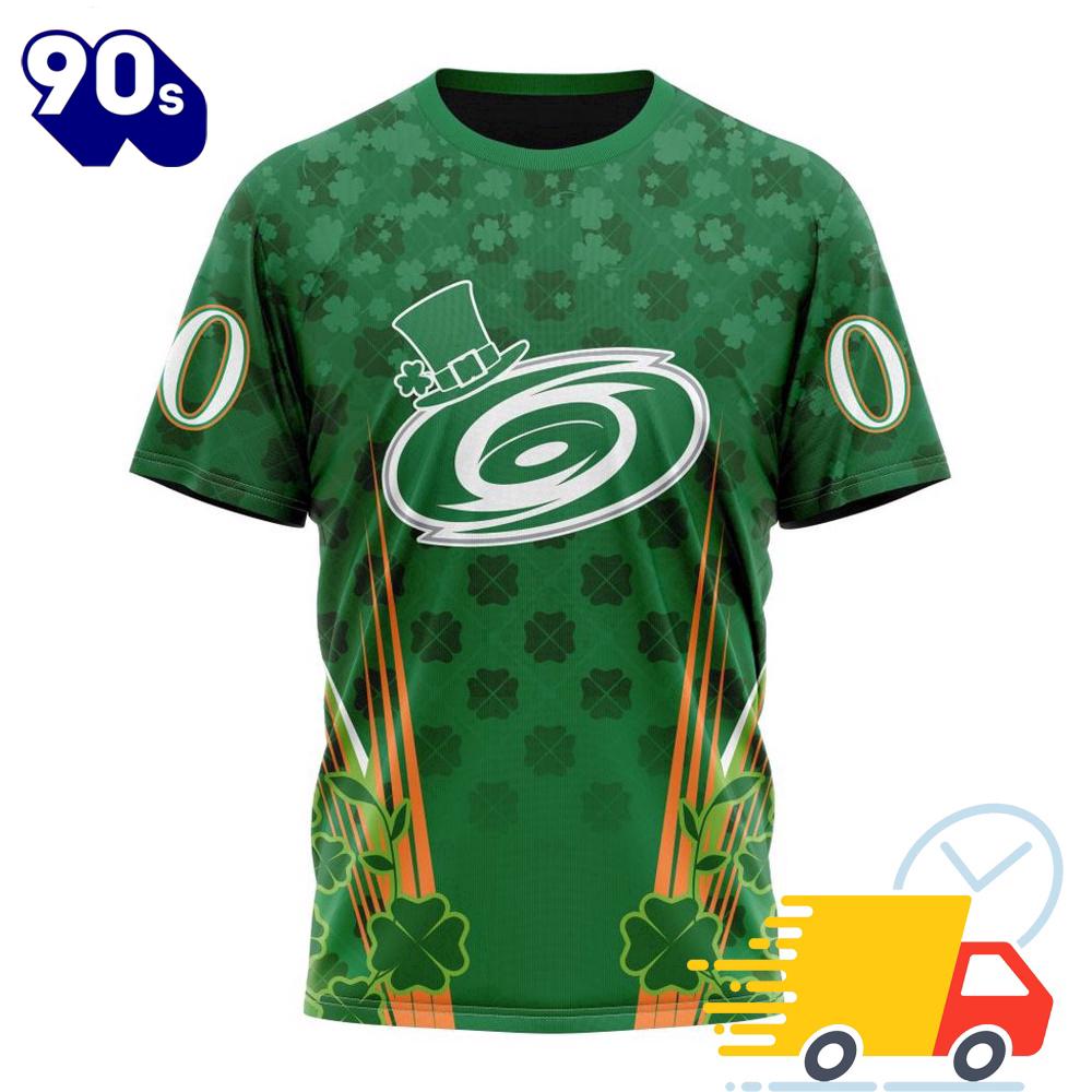 Personalized NHL Carolina Hurricanes Full Green Design For St. Patrick's Day All Over Print Shirts Personalized NHL Carolina Hurricanes Full Green Design For St. Patrick's Day All Over Print Shirts