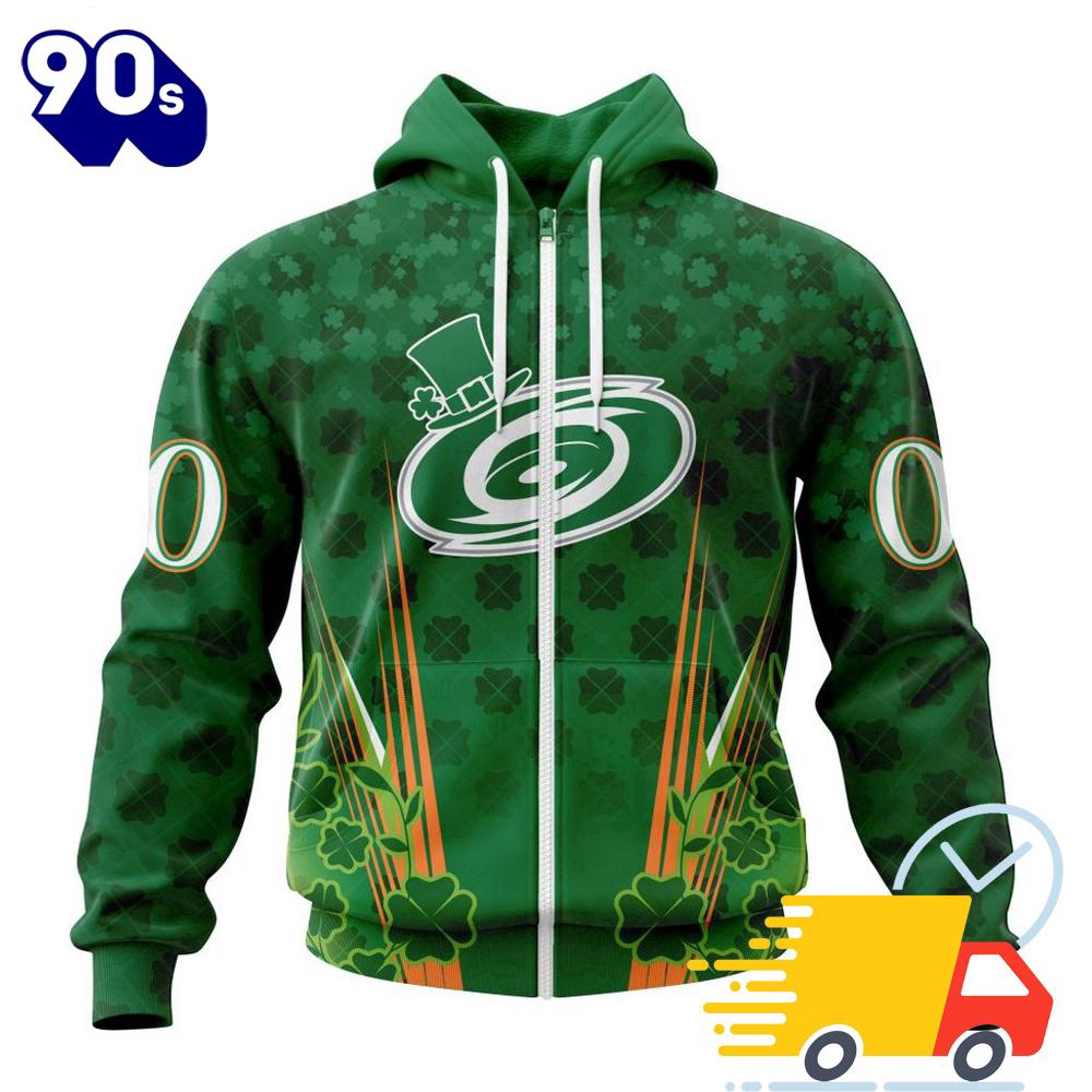 Personalized NHL Carolina Hurricanes Full Green Design For St. Patrick's Day All Over Print Shirts Personalized NHL Carolina Hurricanes Full Green Design For St. Patrick's Day All Over Print Shirts