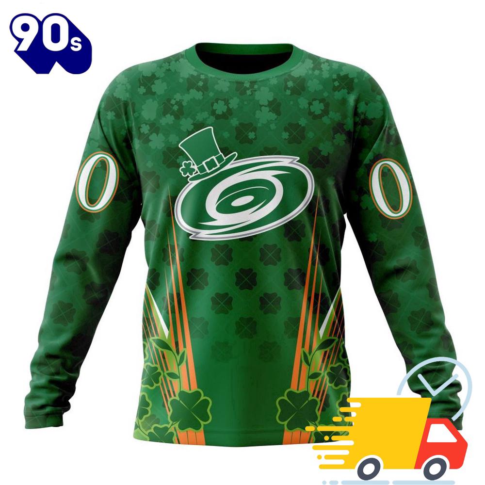 Personalized NHL Carolina Hurricanes Full Green Design For St. Patrick's Day All Over Print Shirts Personalized NHL Carolina Hurricanes Full Green Design For St. Patrick's Day All Over Print Shirts