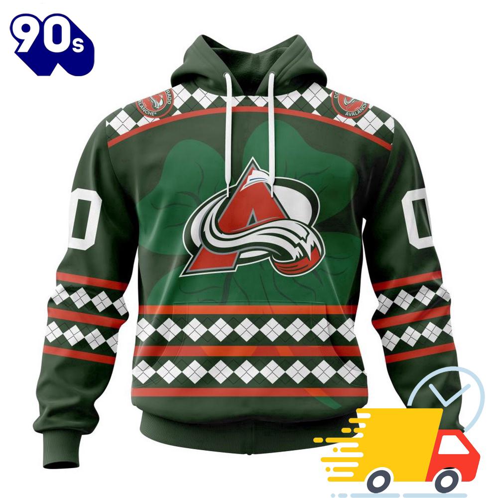 Personalized NHL Colorado Avalanche Specialized Unisex Kits Hockey Celebrate St Patrick's Day 3D Shirts Personalized NHL Colorado Avalanche Specialized Unisex Kits Hockey Celebrate St Patrick's Day 3D Shirts