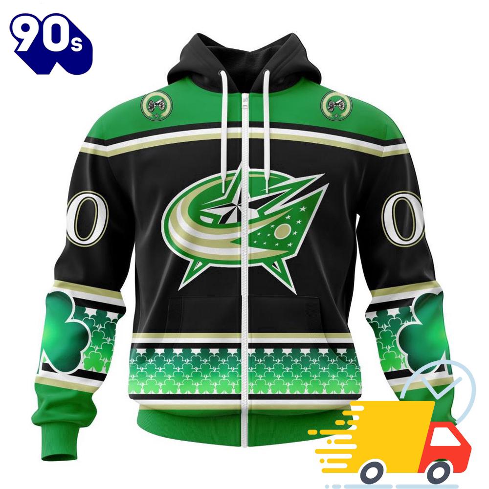 Personalized NHL Columbus Blue Jackets Specialized Unisex Kits Hockey Celebrate St Patrick's Day 3D Shirts Personalized NHL Columbus Blue Jackets Specialized Unisex Kits Hockey Celebrate St Patrick's Day 3D Shirts