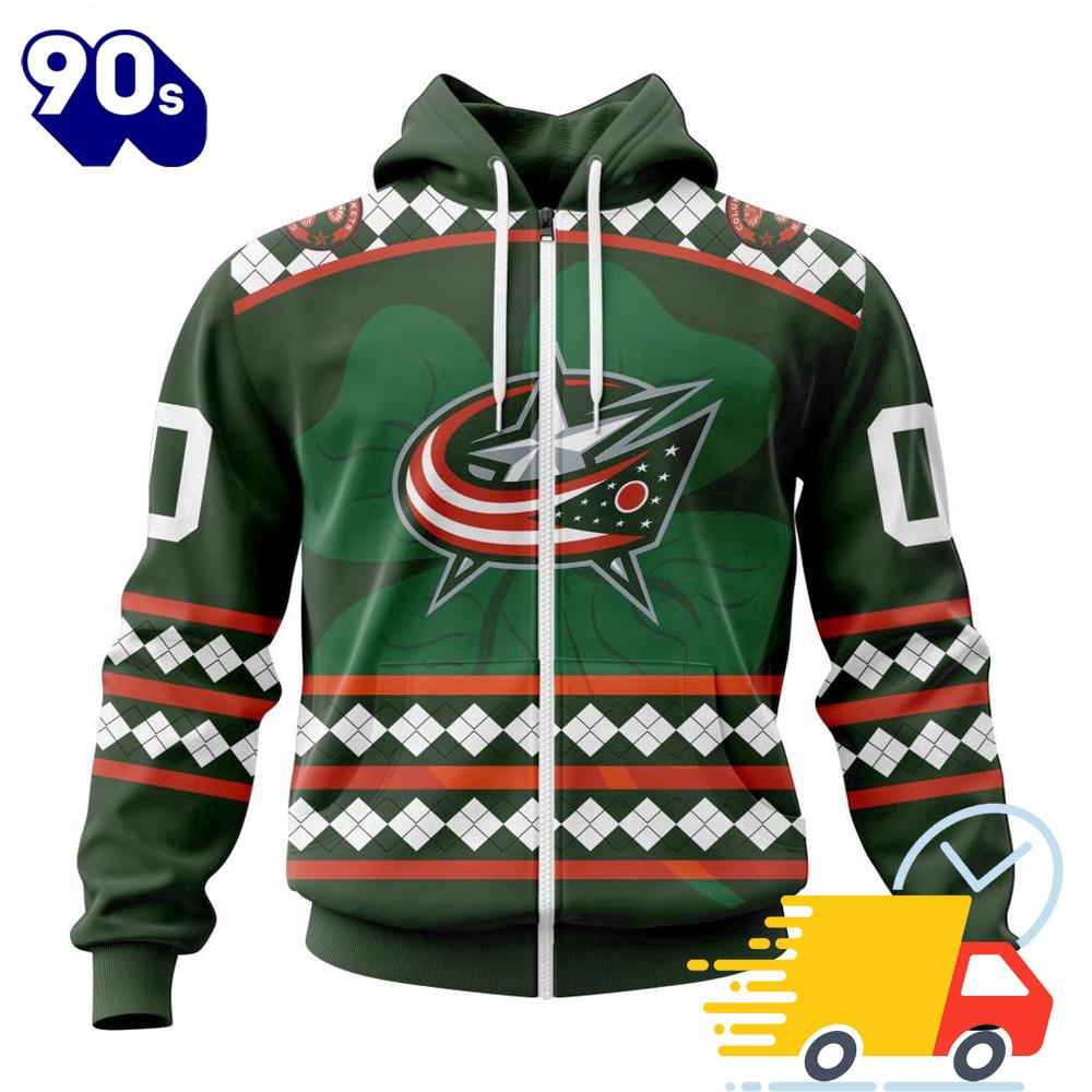Personalized NHL Columbus Blue Jackets Specialized Unisex Kits Hockey Celebrate St Patrick's Day All Over Print Shirts Personalized NHL Columbus Blue Jackets Specialized Unisex Kits Hockey Celebrate St Patrick's Day All Over Print Shirts