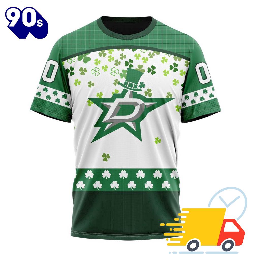 Personalized NHL Dallas Stars Special Design For St. Patrick Day All Over Print Shirts Personalized NHL Dallas Stars Special Design For St. Patrick Day All Over Print Shirts