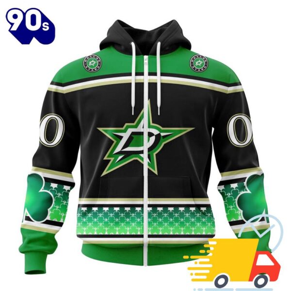 Personalized NHL Dallas Stars Specialized Unisex Kits Hockey Celebrate St Patrick’s Day All Over Print Shirts