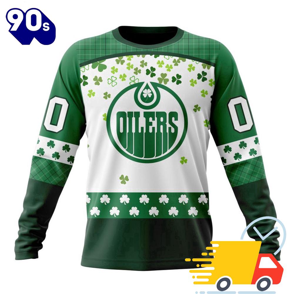 Personalized NHL Edmonton Oilers Special Design For St. Patrick Day All Over Print Shirts Personalized NHL Edmonton Oilers Special Design For St. Patrick Day All Over Print Shirts