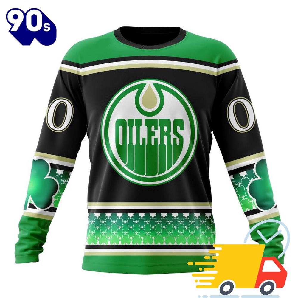Personalized NHL Edmonton Oilers Specialized Unisex Kits Hockey Celebrate St Patrick's Day All Over Print Shirts Personalized NHL Edmonton Oilers Specialized Unisex Kits Hockey Celebrate St Patrick's Day All Over Print Shirts
