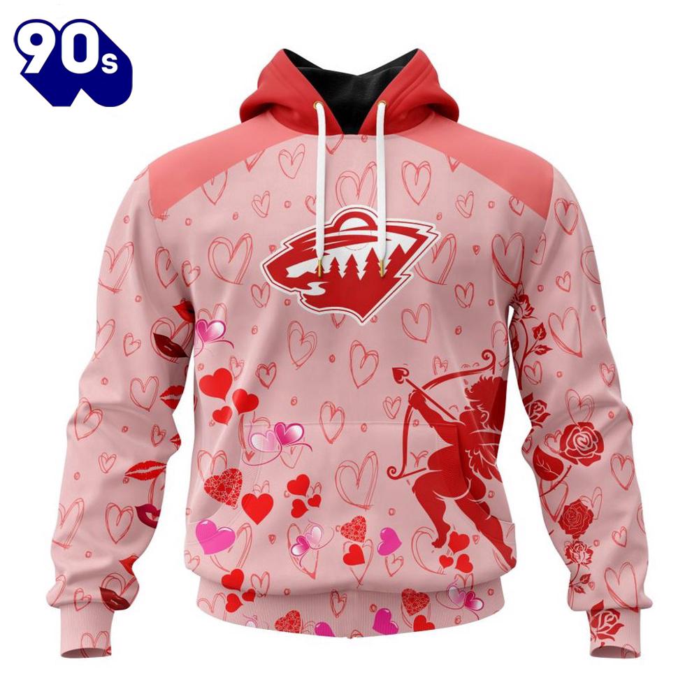 Personalized NHL Minnesota Wild Special Design For Valentines Day All Over Print Shirt Personalized NHL Minnesota Wild Special Design For Valentines Day All Over Print Shirt