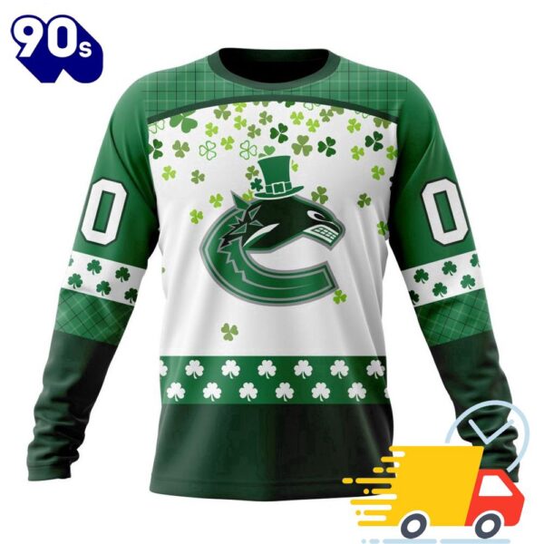 Personalized NHL Vancouver Canucks Special Design For St. Patrick Day All Over Print Shirts