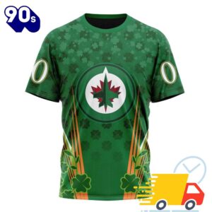Personalized NHL Winnipeg Jets Full Green Design For St. Patrick's Day All Over Print Shirts 2 Personalized NHL Winnipeg Jets Full Green Design For St. Patrick's Day All Over Print Shirts
