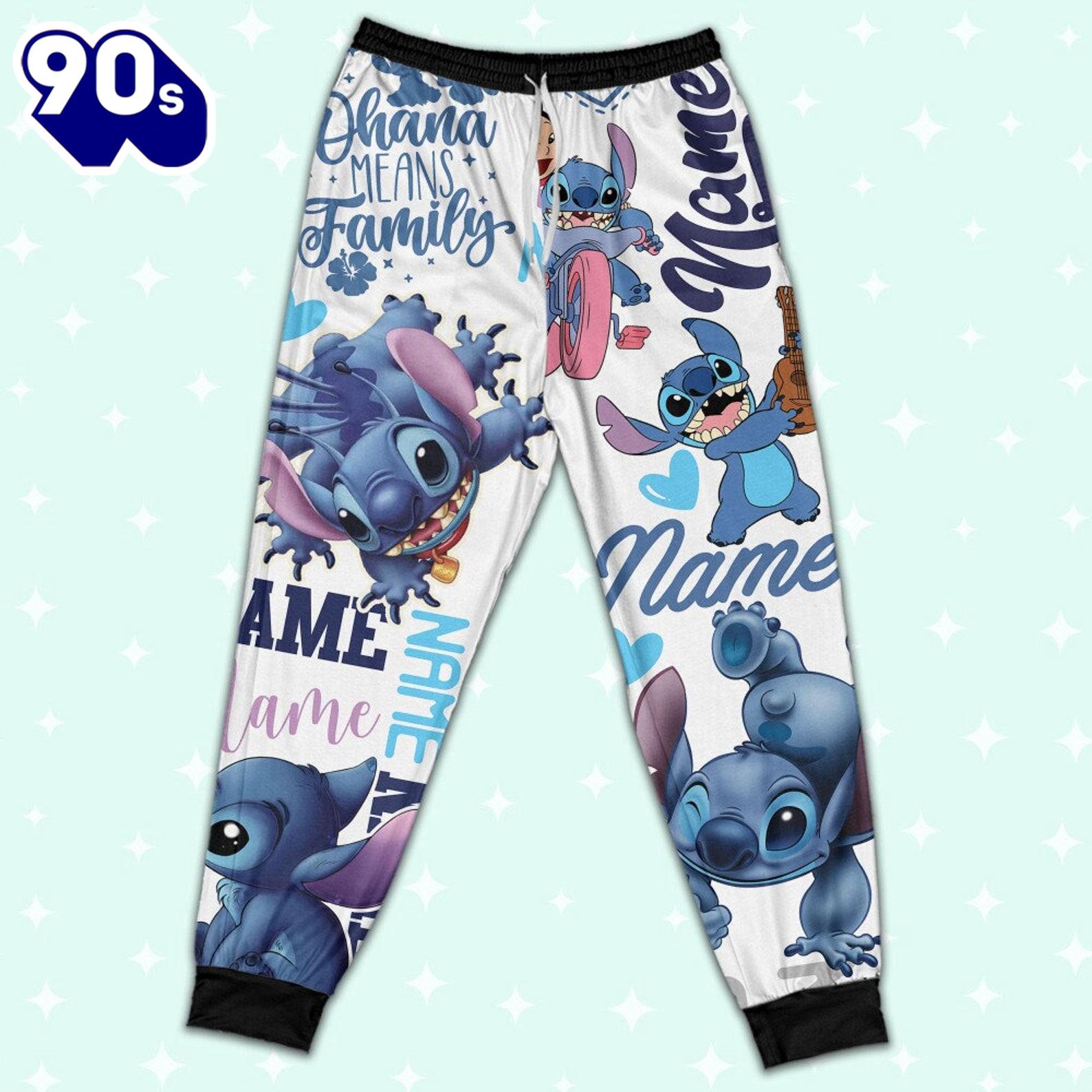 Personalized Stitch Sherpa Pajamas Set - Movie Cartoon Holiday Pajamas Personalized Stitch Sherpa Pajamas Set - Movie Cartoon Holiday Pajamas