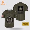 Personalized US Army Veteran Rank American Flag Baseball Jersey 4th Of July