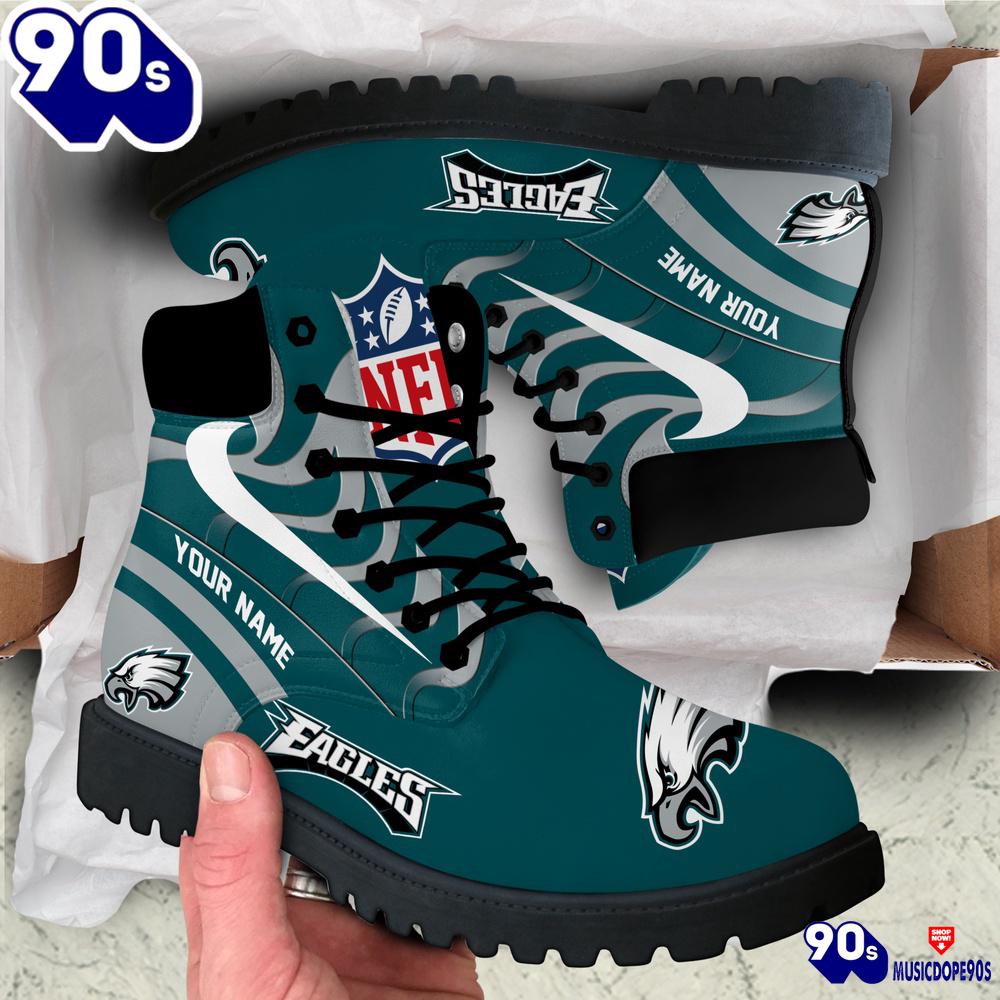Philadelphia Eagles Custom Boots Shoes Idea Gift For Fan Philadelphia Eagles Custom Boots Shoes Idea Gift For Fan