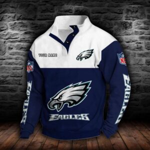 Philadelphia Eagles Double Breasted Stand Collar Hoodie