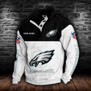 Philadelphia Eagles Double Breasted Stand Collar Hoodie