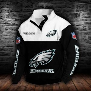 Philadelphia Eagles Double Breasted Stand Collar Hoodie
