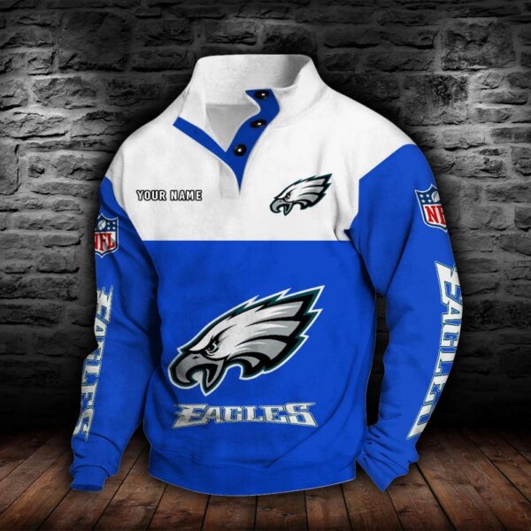 Philadelphia Eagles Double Breasted Stand Collar Hoodie