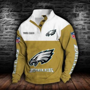 Philadelphia Eagles Double Breasted Stand Collar Hoodie