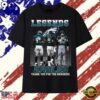 Philadelphia Eagles Legends Cox Foles Kelce Signatures Skyline T Shirt, Viral 2D Graphic Tee