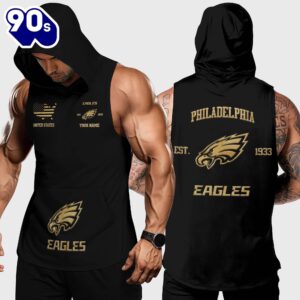 Philadelphia Eagles Men Workout Hooded Tank Top