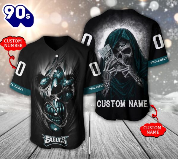 Philadelphia Eagles NFL 3D Personalized Baseball Jersey Shirt For Fans