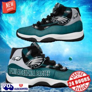 Philadelphia Eagles NFL Air Jordan 11 Sneakers Shoes Gift For Fans
