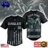 Philadelphia Eagles NFL Breast Cancer Hope Over Fear Baseball Jersey, Trending NFL Jersey