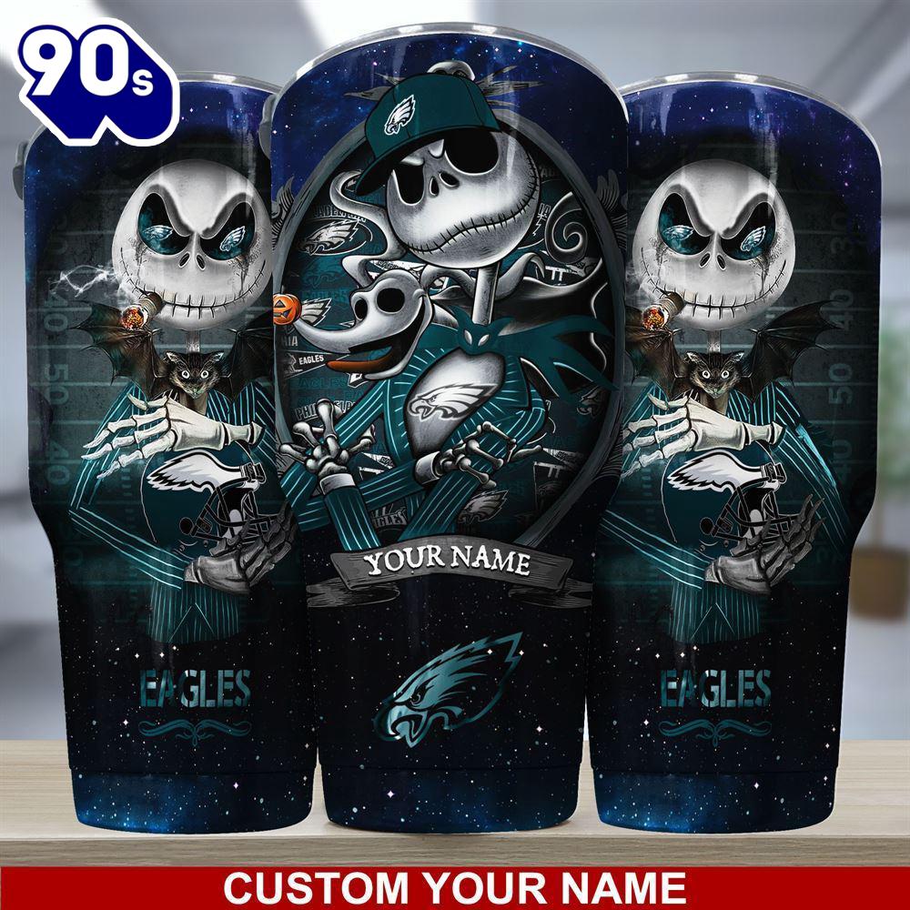 Philadelphia Eagles NFL-Custom Tumbler Jack The Nightmare Before Christmas Philadelphia Eagles NFL-Custom Tumbler Jack The Nightmare Before Christmas