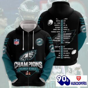 Philadelphia Eagles Super Bowl LIX Champions Normal Hoodie 2 Philadelphia Eagles Super Bowl LIX Champions Normal Hoodie