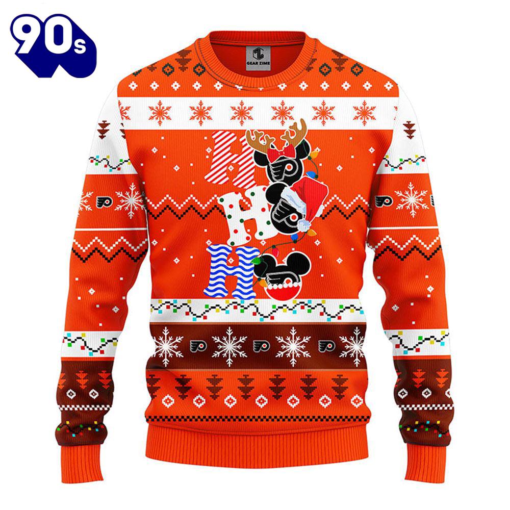 Philadelphia Flyers Hohoho Mickey Christmas Ugly Sweater Gift Christmas Philadelphia Flyers Hohoho Mickey Christmas Ugly Sweater Gift Christmas