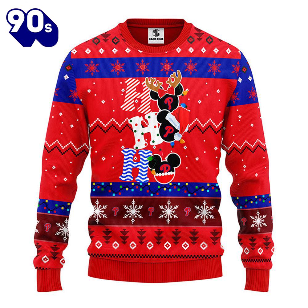 Philadelphia Phillies Hohoho Mickey Christmas Ugly Sweater Gift Christmas Philadelphia Phillies Hohoho Mickey Christmas Ugly Sweater Gift Christmas