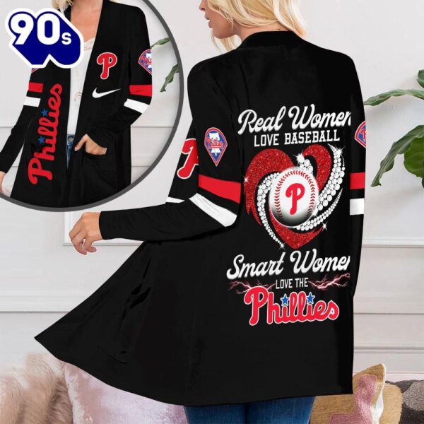 Philadelphia Phillies Women’s Patch Pocket Cardigan For Fans