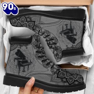 Piano Mandala Flower Shape Asboots All Season Boots