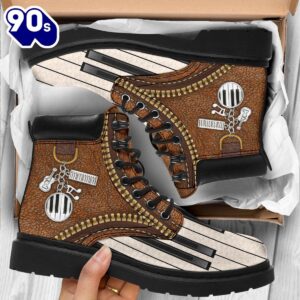 Piano Music eather Zipper Asboots All Season Boots